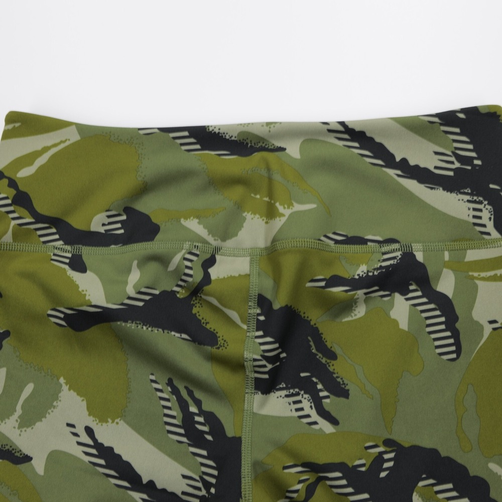 Adidas Women's Stretch Compressive‎ Fit 4 Inch Tight Camo Shorts Green Size M - Picture 5 of 8